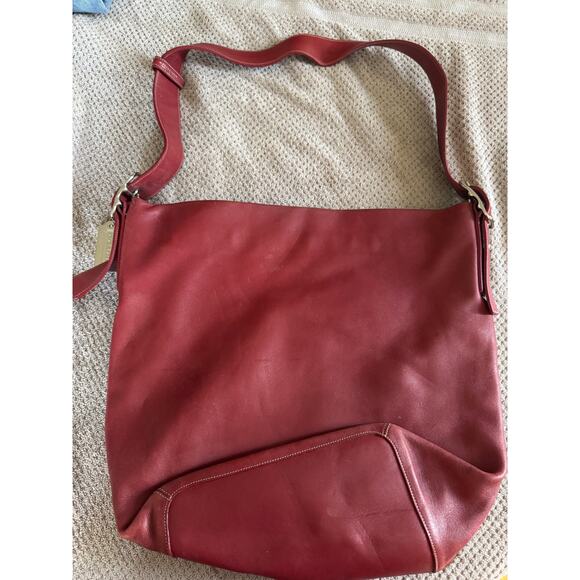 Vintage Coach Large Bucket Red Leather Handbag - Picture 4 of 4
